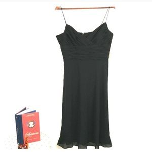 Black Spaghetti Strap Evening Dress